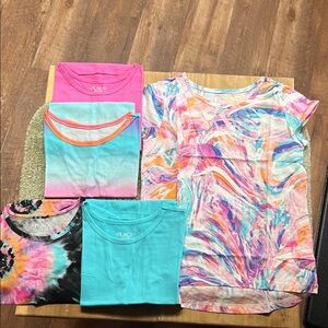 Girls size medium 7/8 5 pk the children’s place tie-dyed and multicolor T-shirts